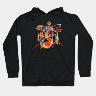 Abstract Colorful Drummer Modern Style Hoodie